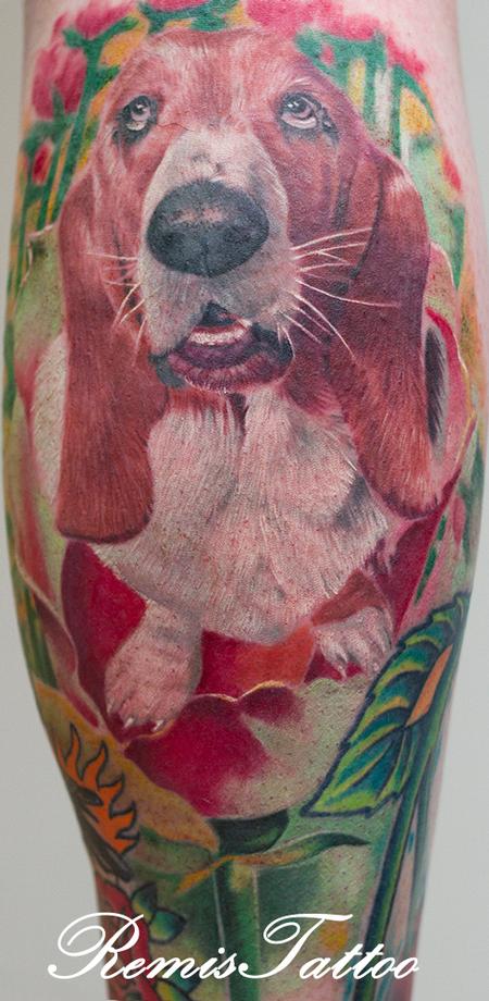 Tattoos - dog portrait tattoo 2 - 55716